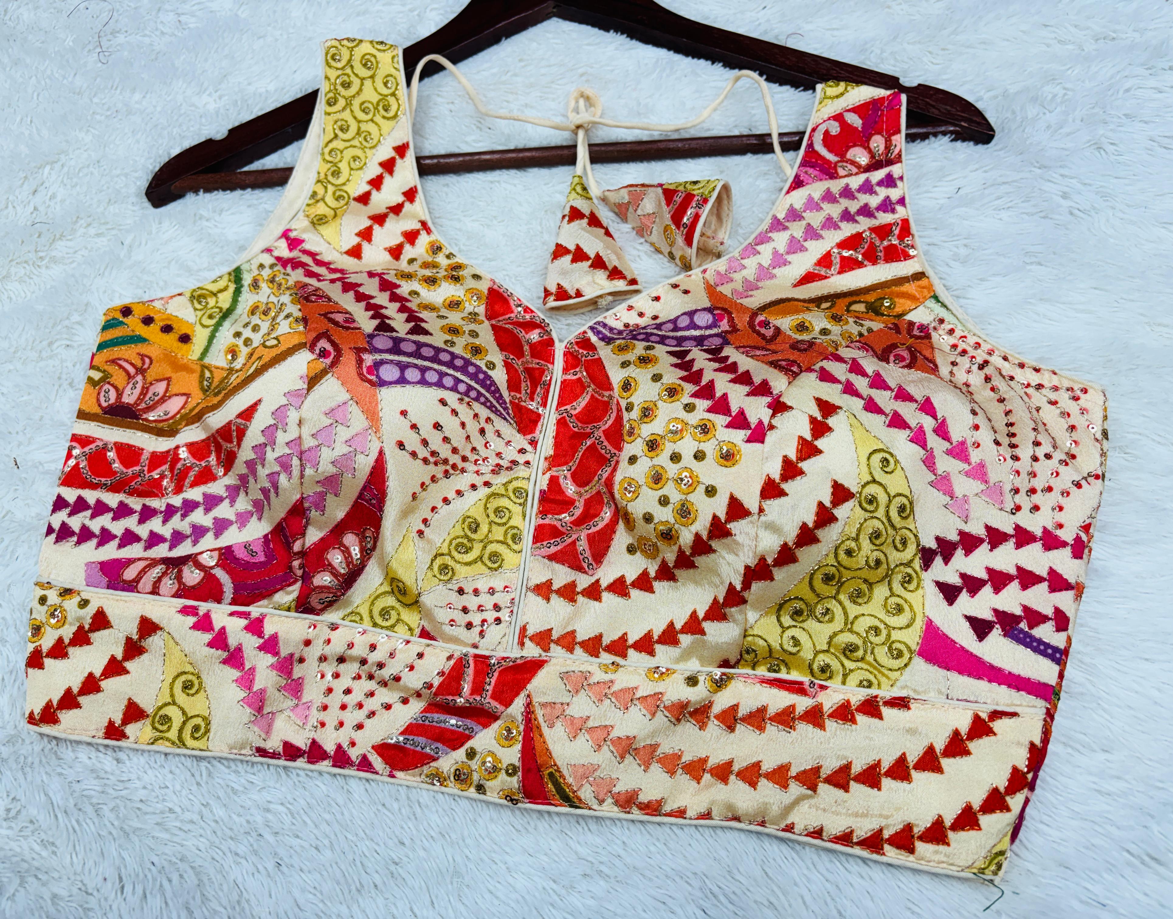 Guddiya Collection - Multicolor Abstract Printed Blouse